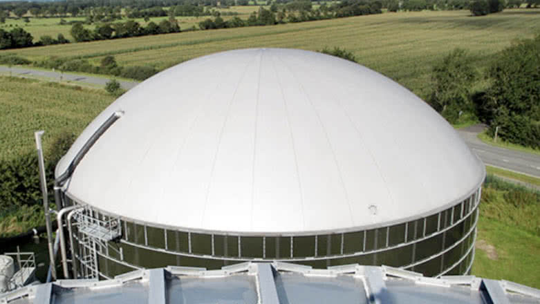 Kuppel einer Biogasanlage